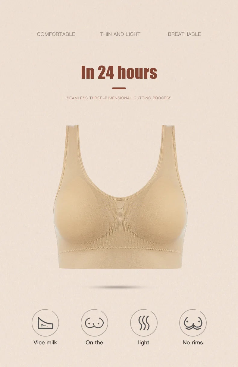 S-7XL Thin Non-underwire Bra