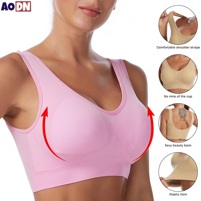 S-7XL Thin Non-underwire Bra