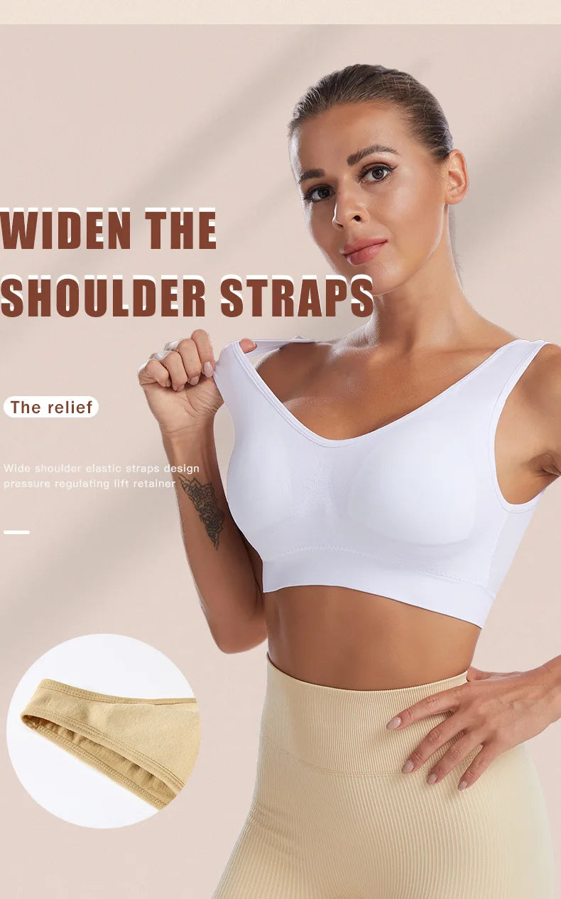 S-7XL  Thin Non-underwire Bra