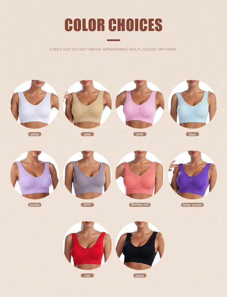 S-7XL  Thin Non-underwire Bra