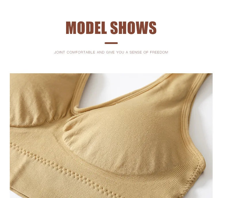 S-7XL  Thin Non-underwire Bra