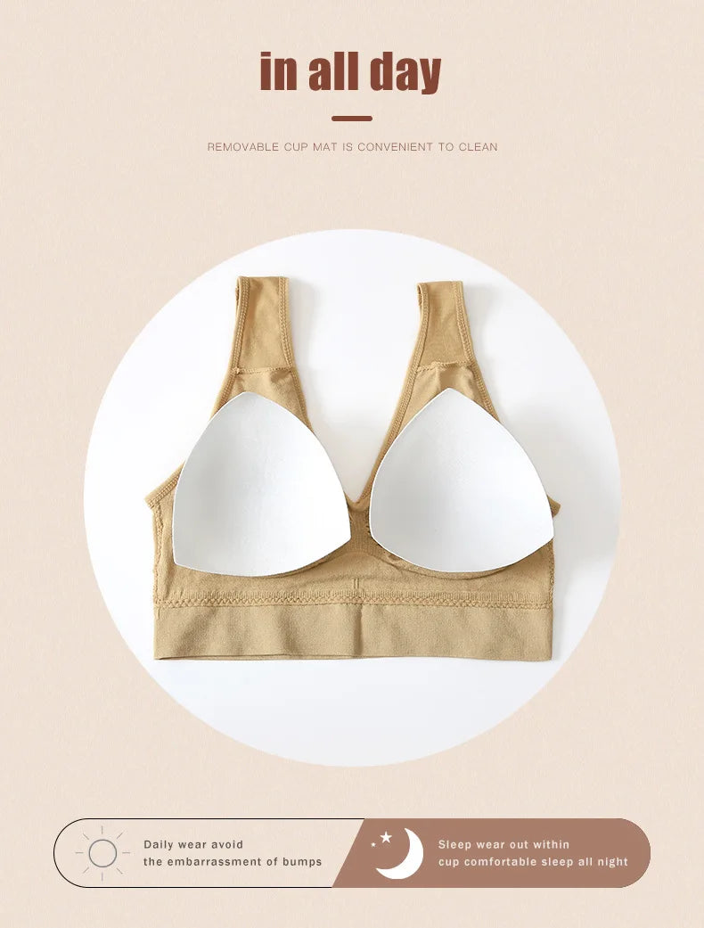S-7XL  Thin Non-underwire Bra
