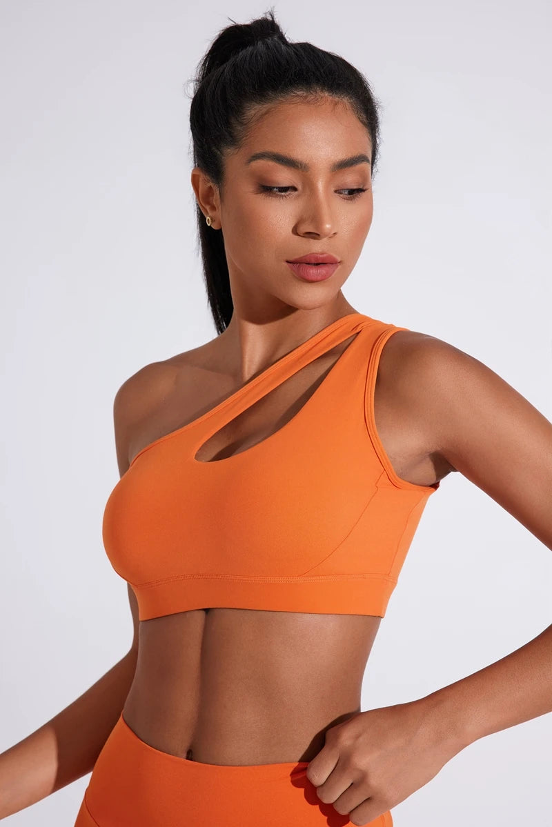 One Shoulder Sports Bra