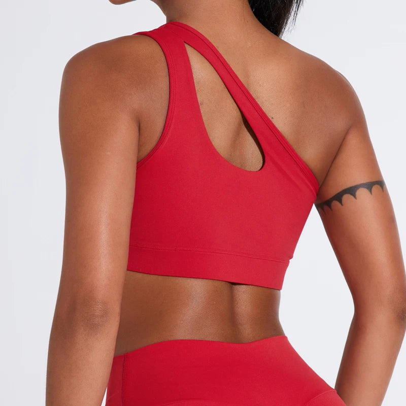 One Shoulder Sports Bra