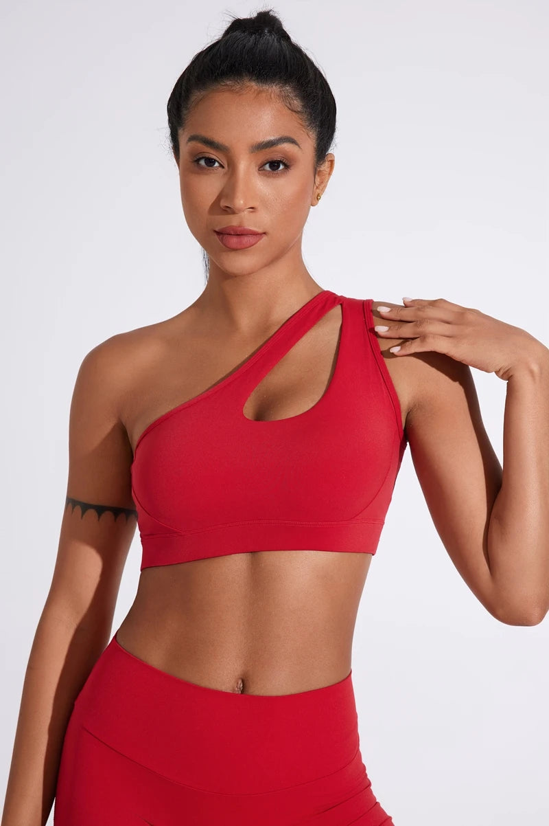One Shoulder Sports Bra