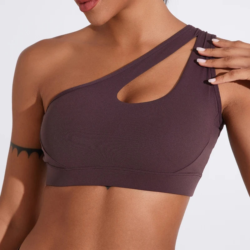 One Shoulder Sports Bra
