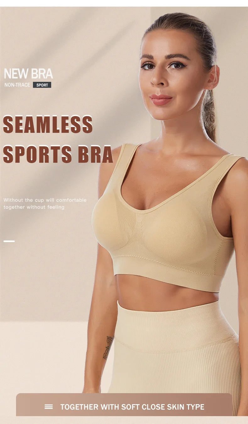 S-7XL  Thin Non-underwire Bra
