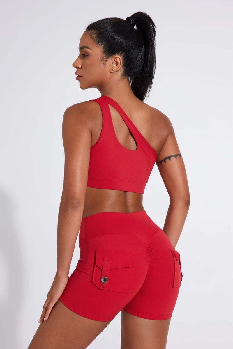 One Shoulder Sports Bra