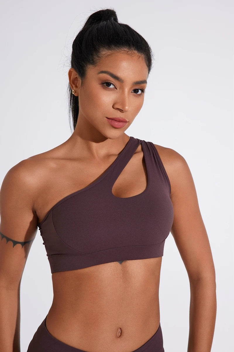 One Shoulder Sports Bra