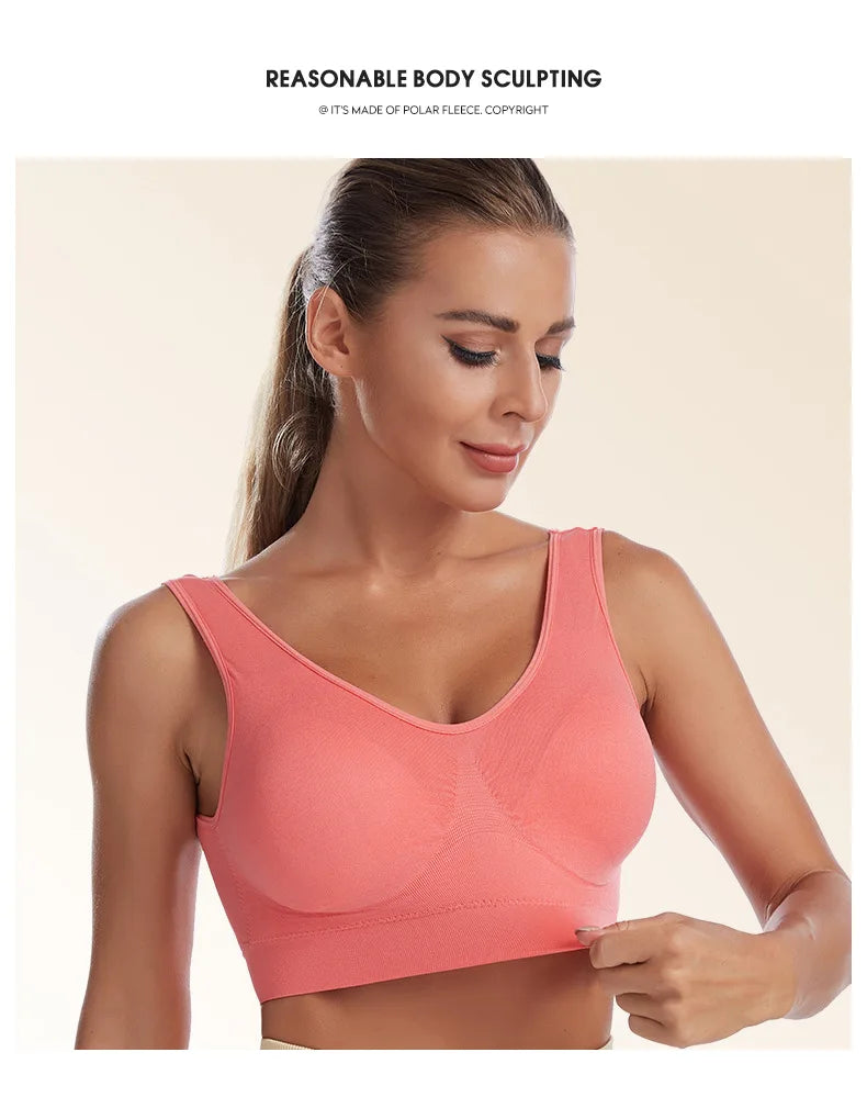 S-7XL  Thin Non-underwire Bra